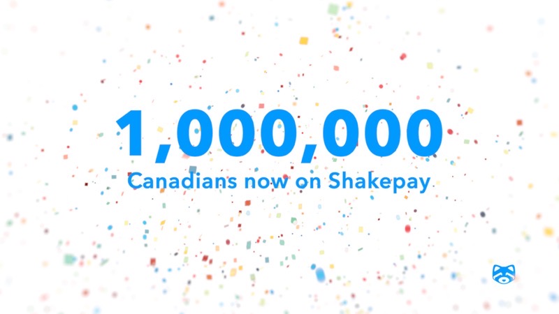 Shakepay 1 million