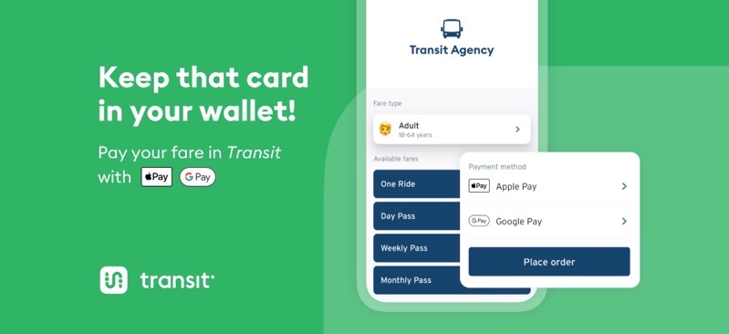 Transit app apple pay