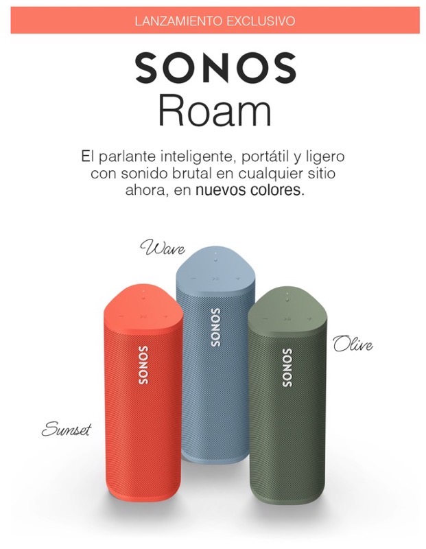 Sonos roam new colours