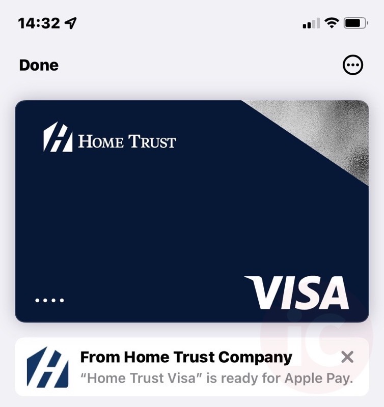 Home trust apple pay