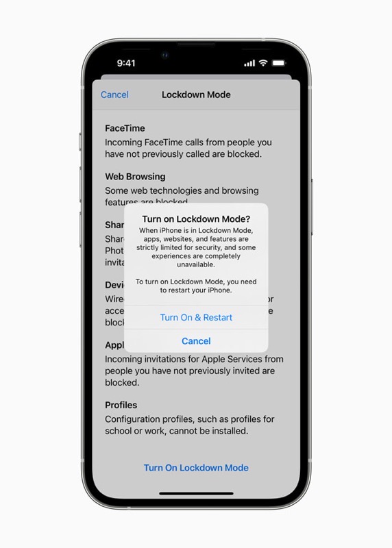 Apple Lockdown Mode update 2022 protections 4 inline jpg large