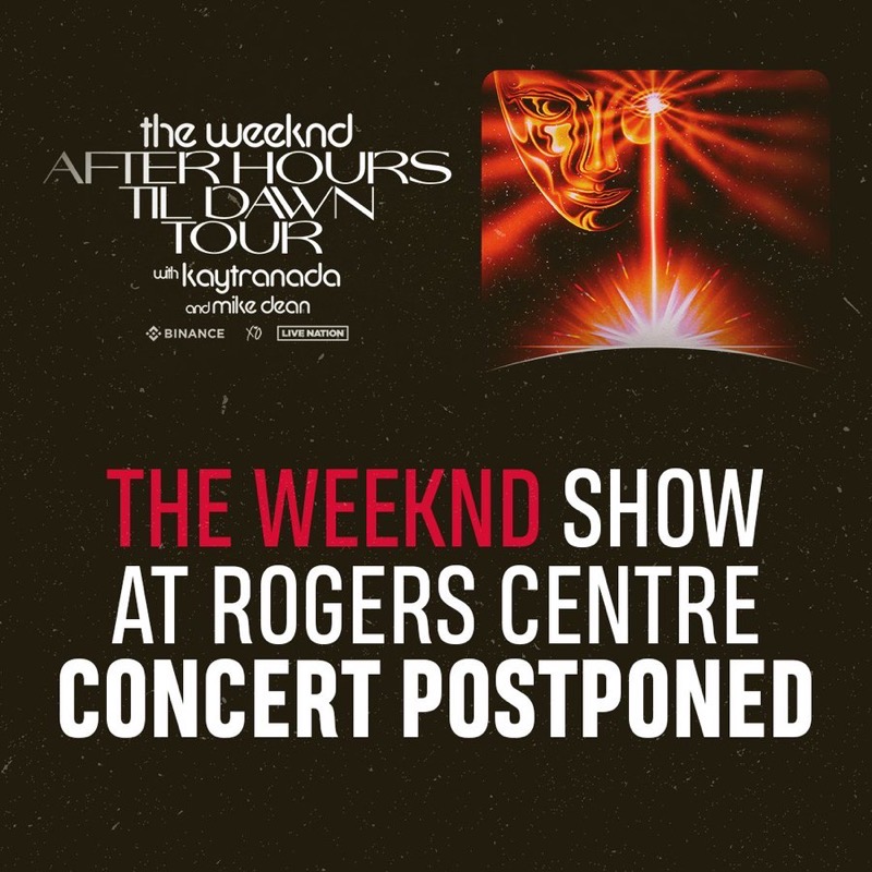 The weeknd tour rogers centre