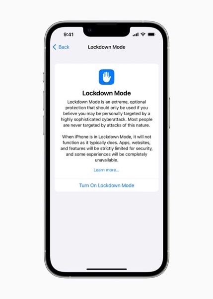 Apple Lockdown Mode update 2022 hero inline jpg large