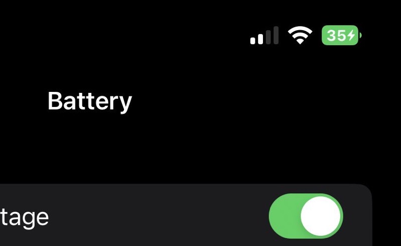 Ios 16 battery icon status bar
