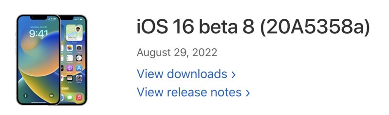 ios 16 beta 8 download