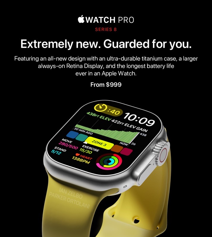 Apple watch pro renders parker