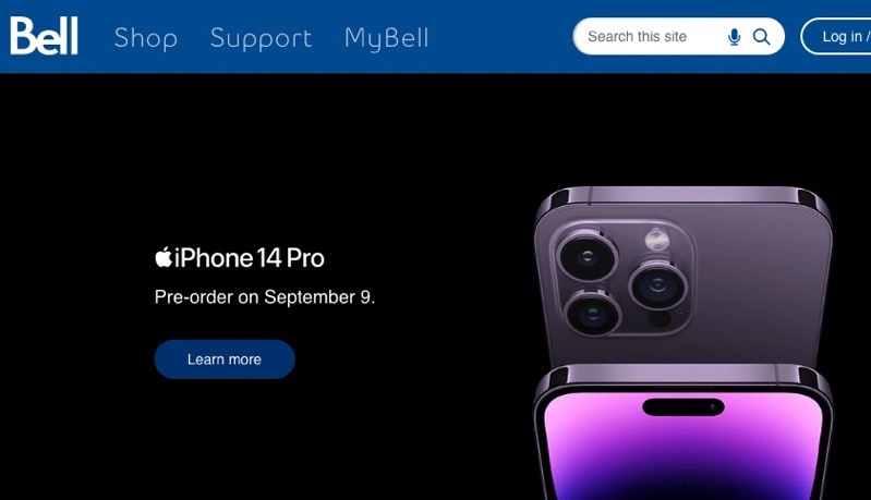 bell iphone 14 pre-order