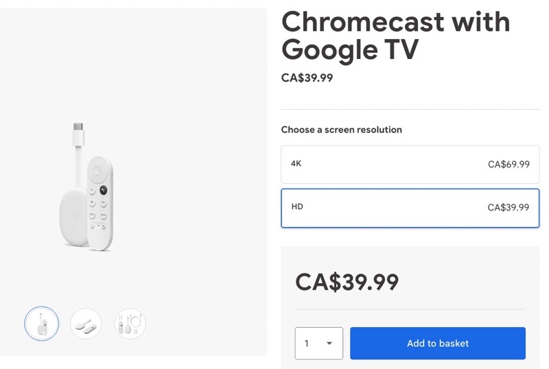 chromecase with google tv HD