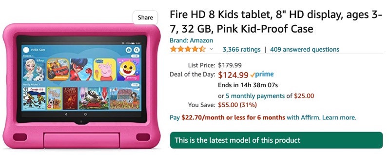 fire HD 8 kids tablet