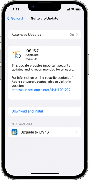 Ios 16 iphone 13 pro settings general software update