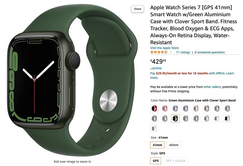apple watch series 7 sale amazon