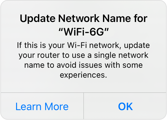 Ios16 ipad wifi prompt update network name