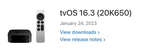 tvOS 16.3 download