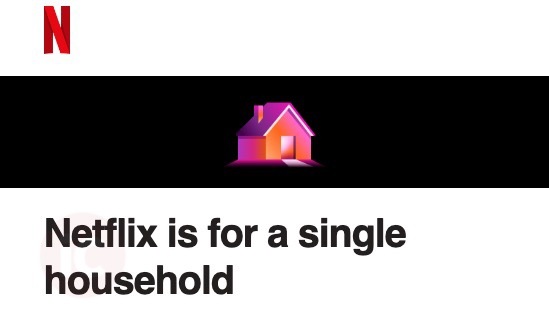 Netflix single household