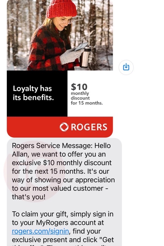 Rogers bill credits