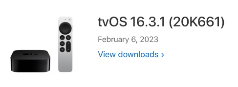 tvOS 16.3.1 download
