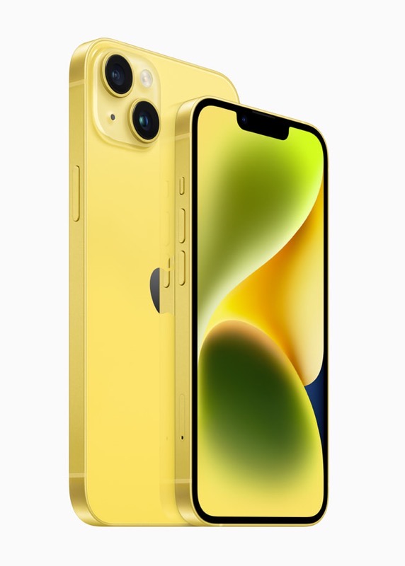 Apple iPhone 14 iPhone 14 Plus yellow 2up 230307 inline jpg large