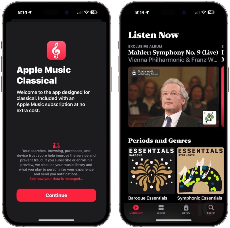 Apple music classical app