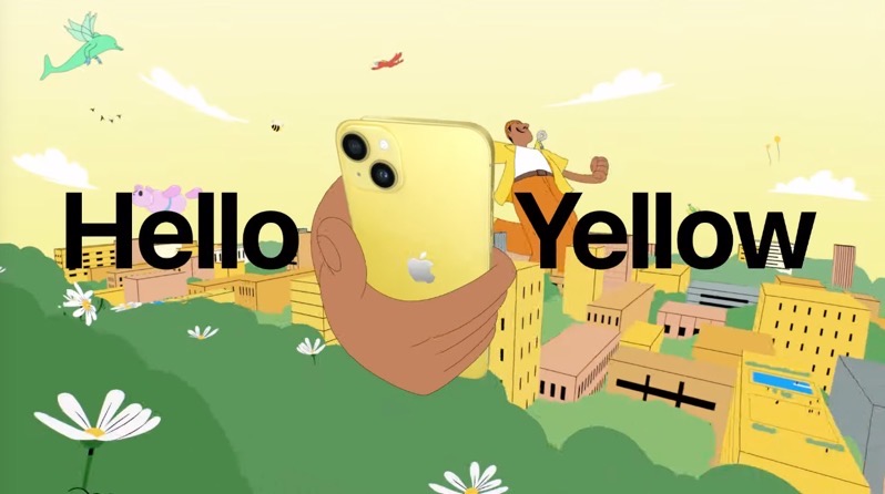 hello yellow iphone 14 ad
