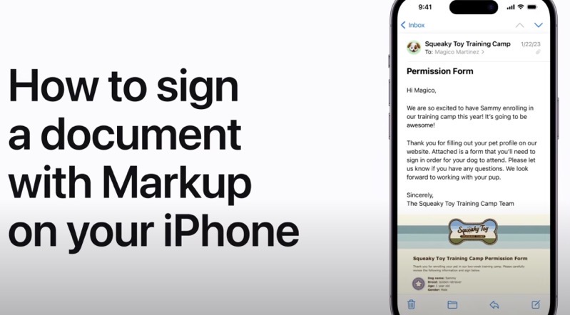 how to sign a document on iPhone