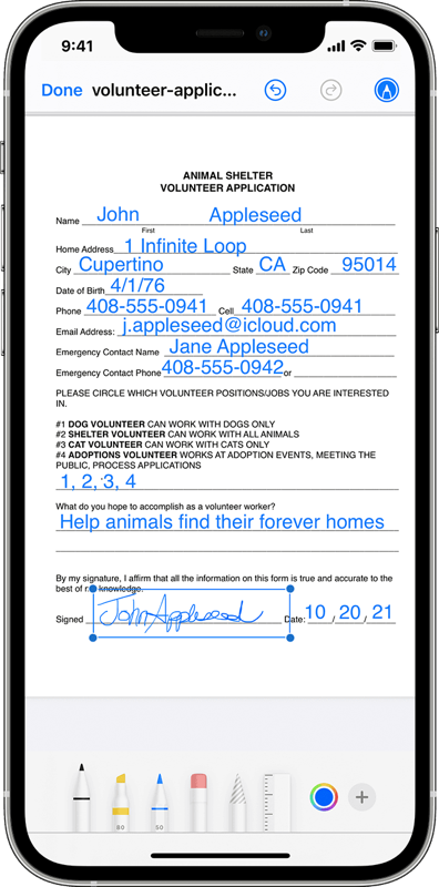 Ios15 iphone12 pro mail markup attachment