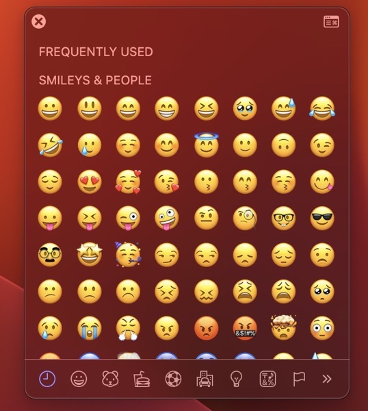 Emoji Keyboard shortcut in mac 1