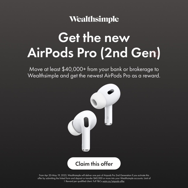 Wealthsimple airpods pro