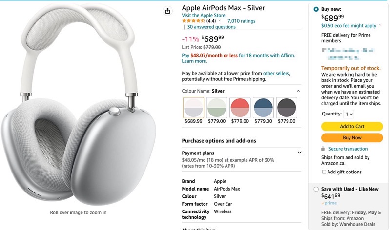 airpods max sale