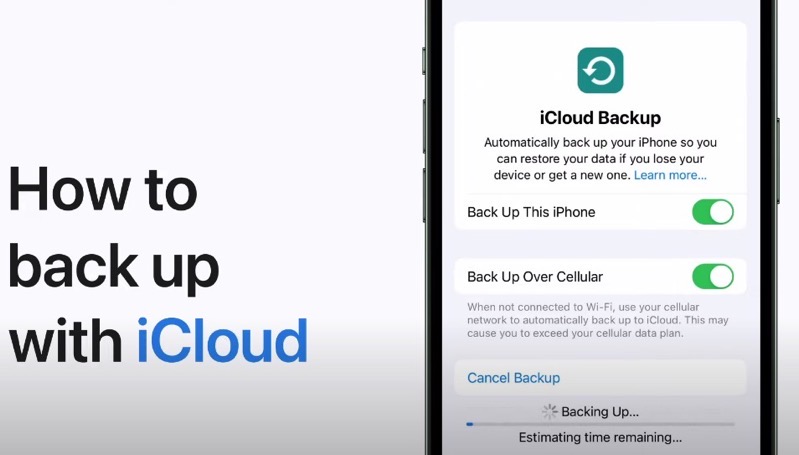 How to back up with icloud