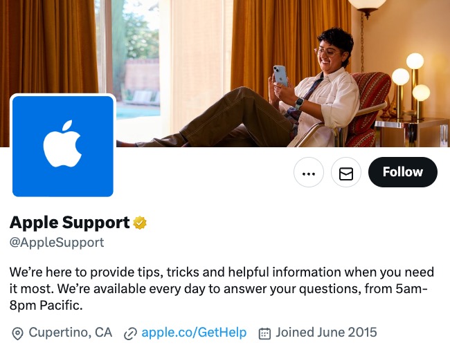 apple support x