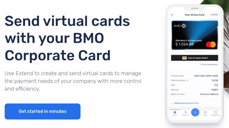 bmo corporate card extend
