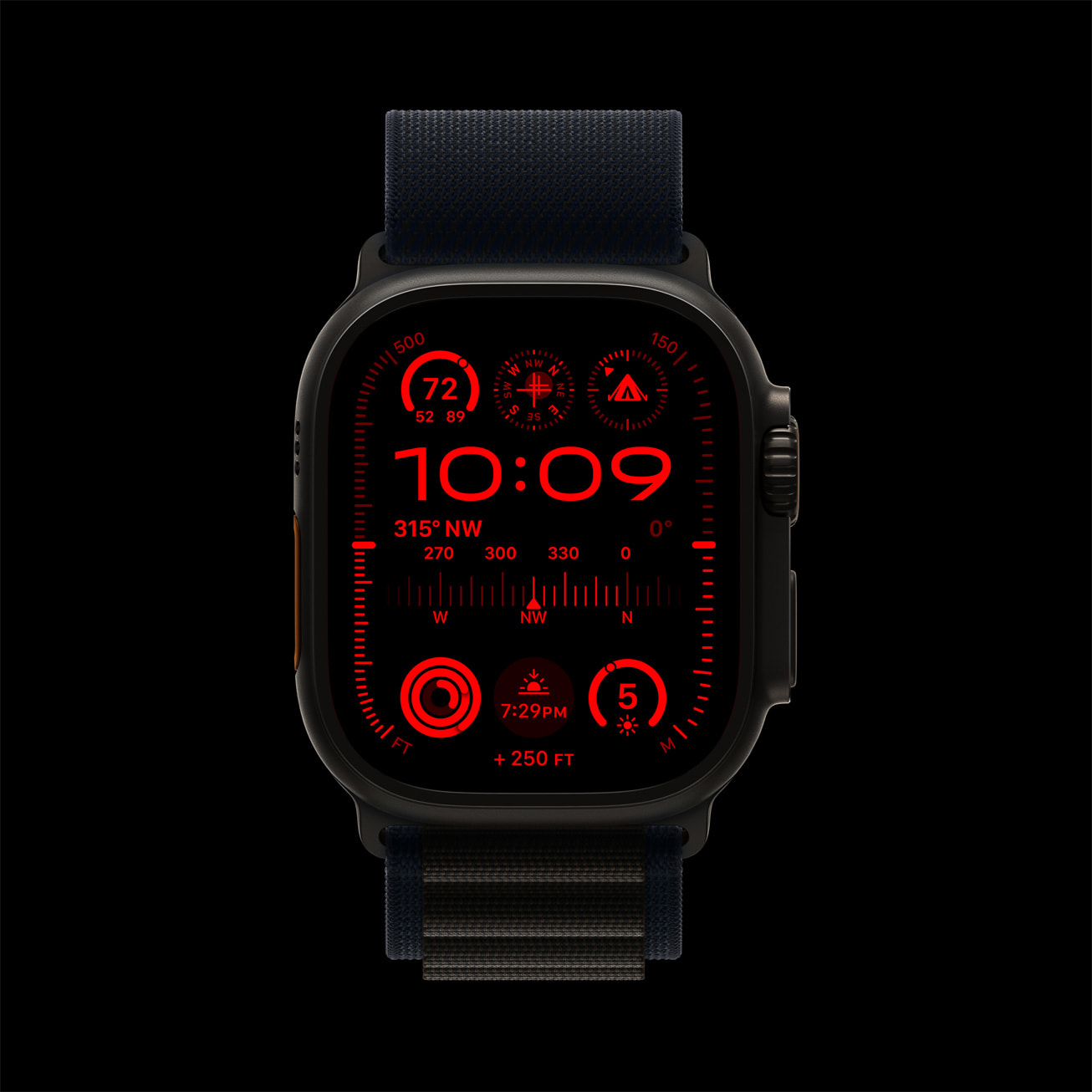Apple Watch Ultra 2 Modular Ultra Watch Face Night Mode 230912 inline jpg large 2x
