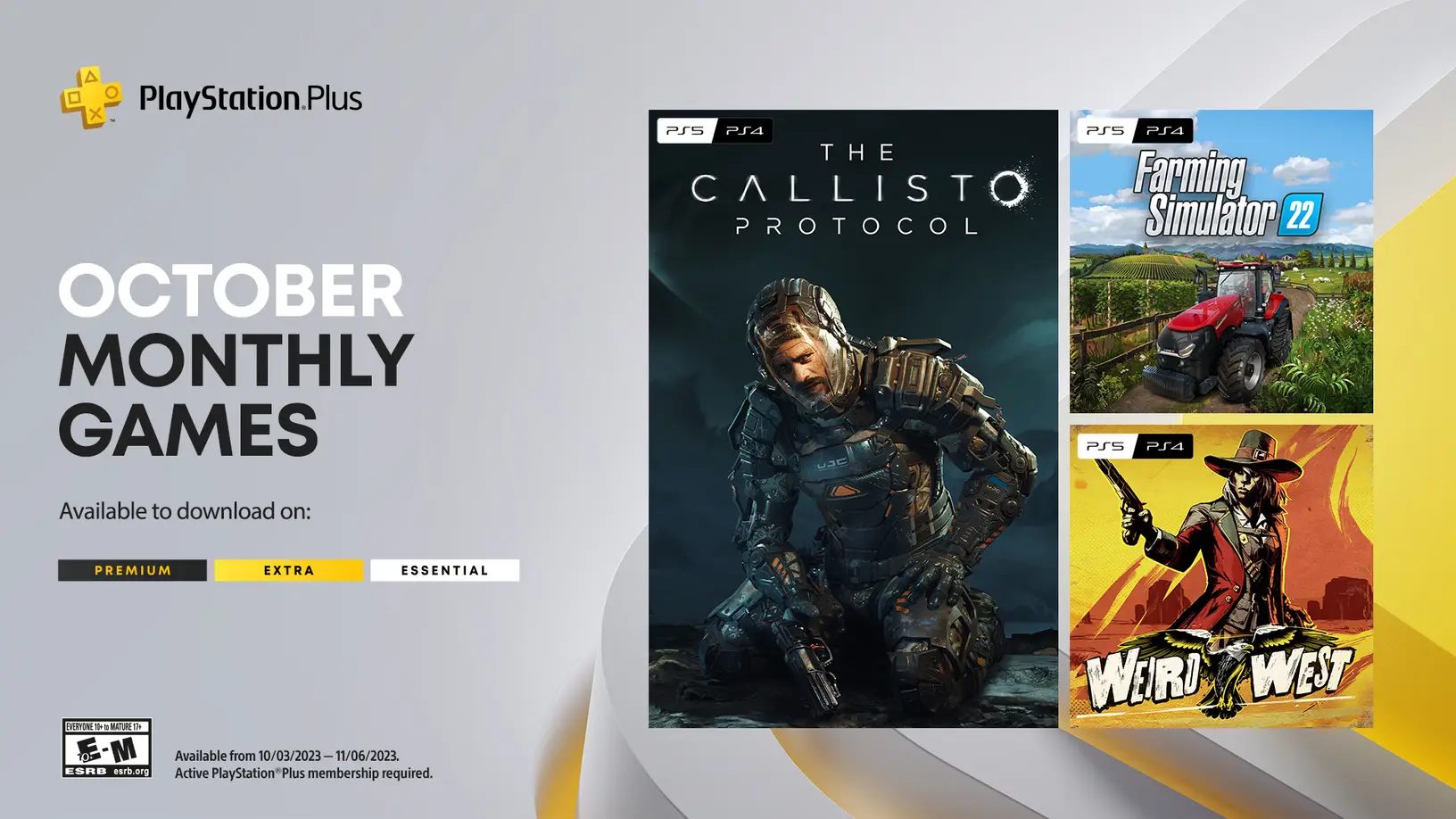 PS Plus Games October 2023 The Callisto Protocol, Weird West, and More