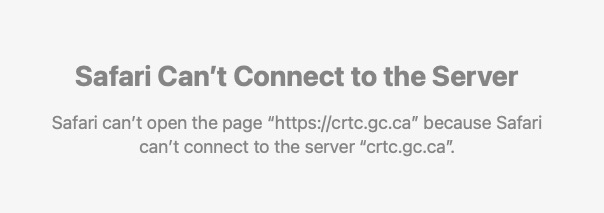 crtc website down
