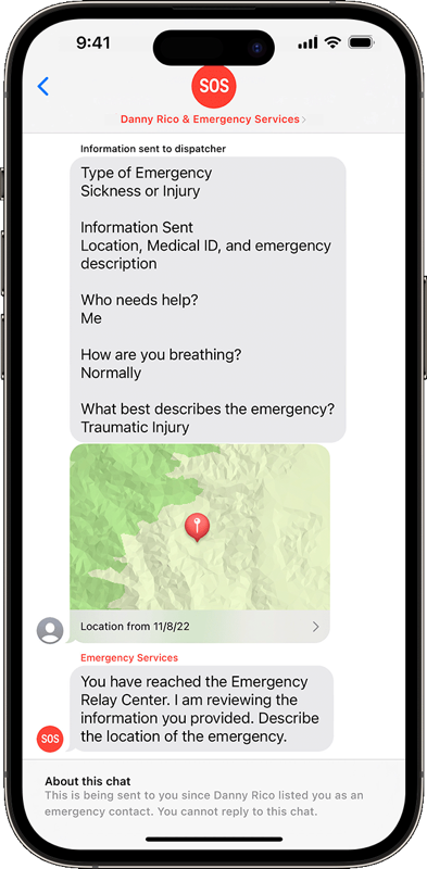 Ios 16 iphone 14 pro message emergency services
