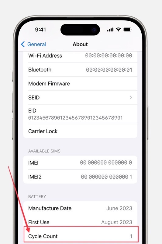 Ios 17 new iphone settings general about battery