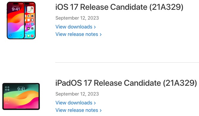 ios 17 rc download