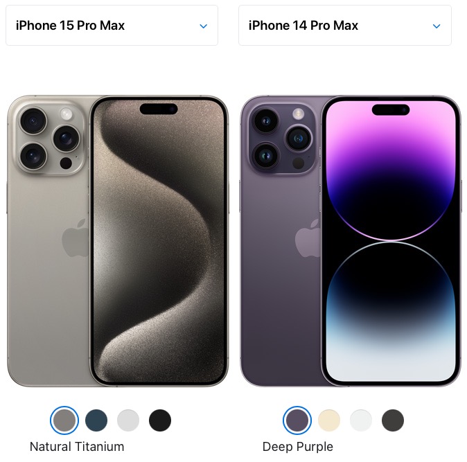 iphone 15 pro max vs iphone 14 pro max