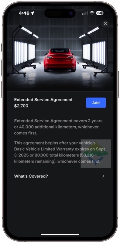 Tesla extended warranty canada
