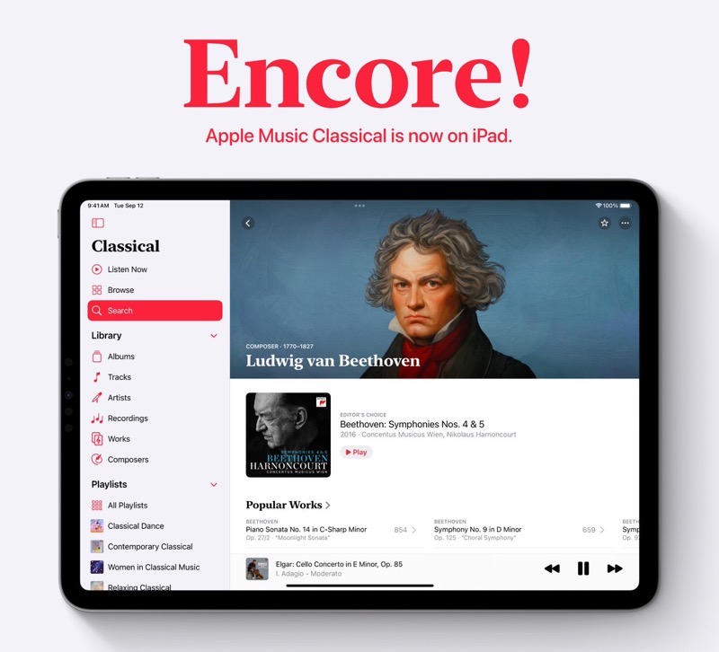 Apple music classical ipad