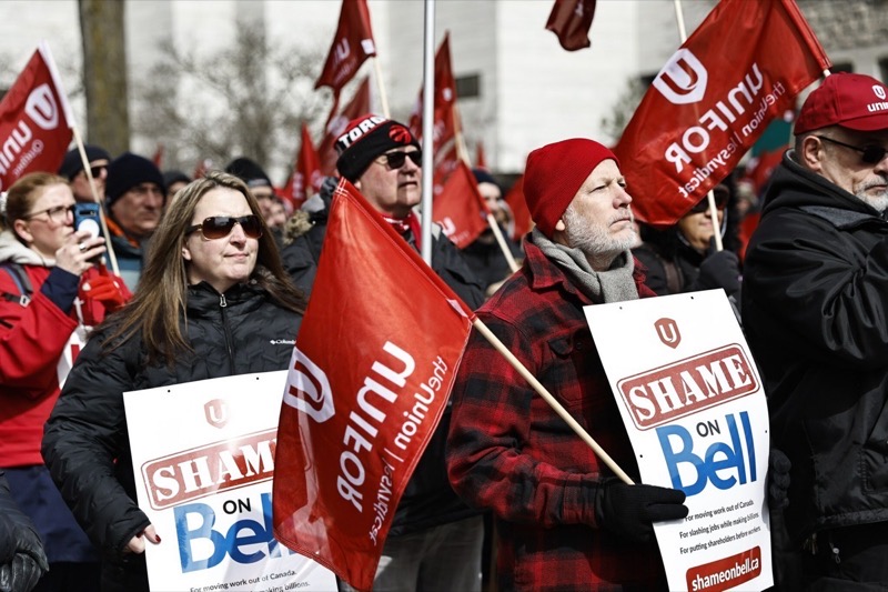 Unifor Bell terminates workers on virtual group meetings