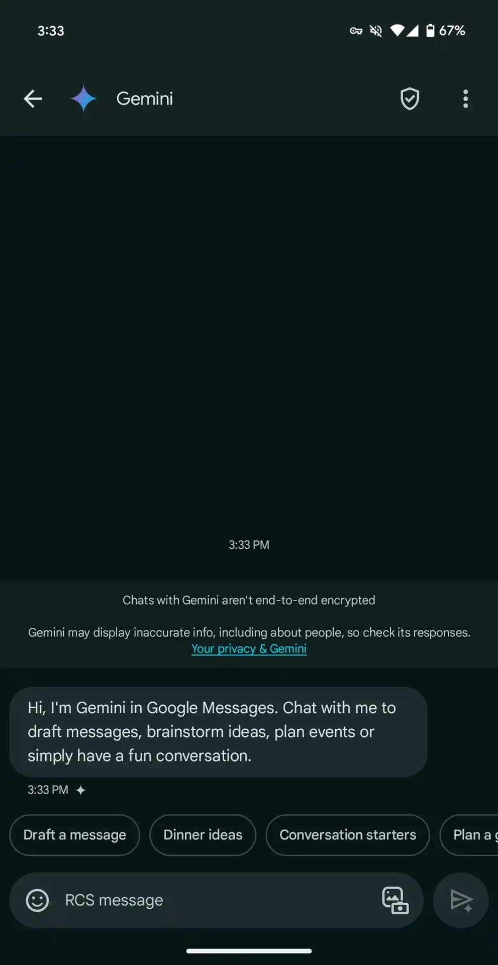 Gemini google messages beta 3 1