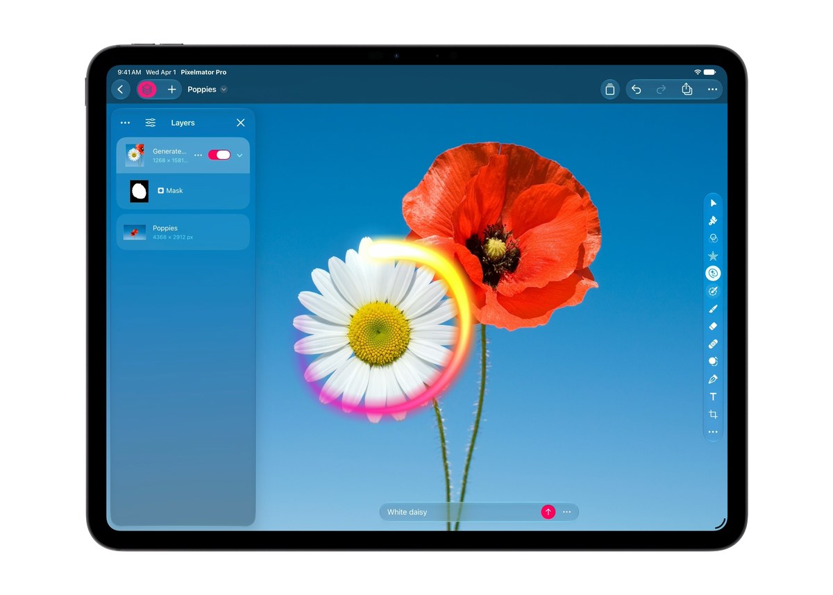 Pixelmator Pro Generate Fill in Apple Creator Studio