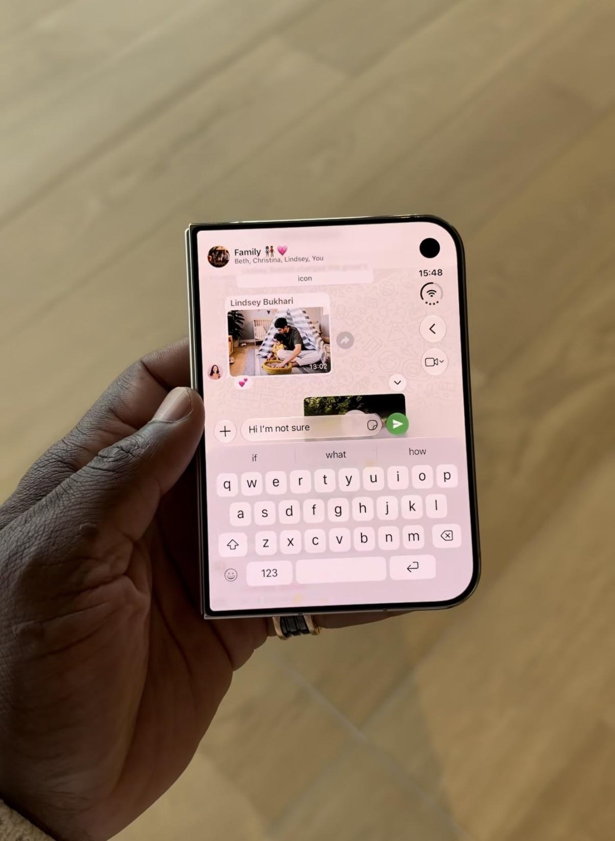 whatsapp-iphone-duo-outer-display | iPhone in Canada WhatsApp on the iPhone Duo outer display